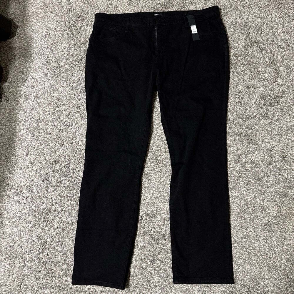 men’s fashion nova mike straight taper jeans black size 42